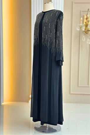 Deren Tesettür Abiye Siyah