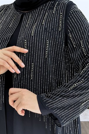 Deren Tesettür Abiye Siyah