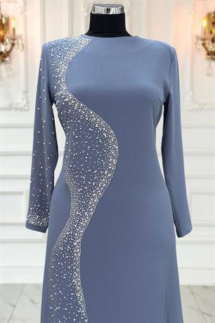 Didar Tesettür Abiye Gri