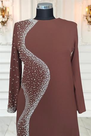 Didar Tesettür Abiye Kahve