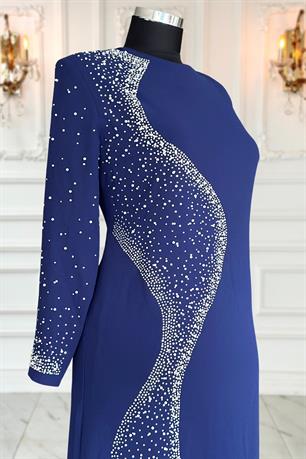 Didar Tesettür Abiye Lacivert