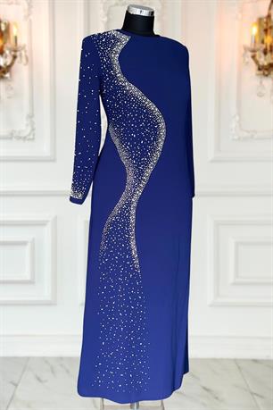 Didar Tesettür Abiye Lacivert