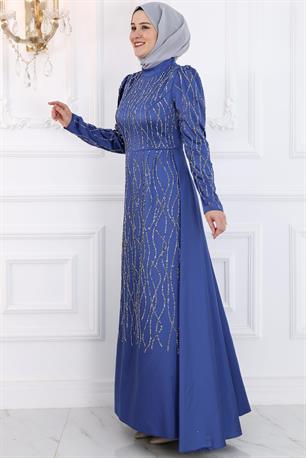 Didem Tesettür Abiye İndigo