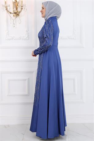 Didem Tesettür Abiye İndigo