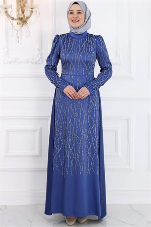 Didem Tesettür Abiye İndigo