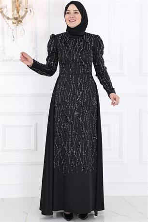 Didem Tesettür Abiye Siyah