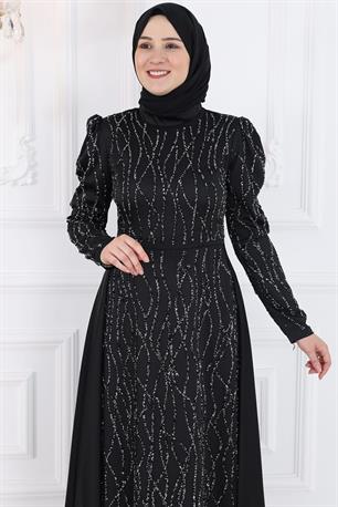 Didem Tesettür Abiye Siyah