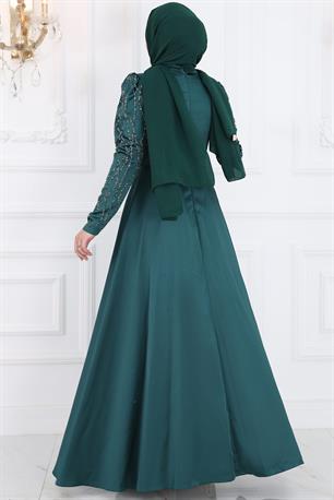 Didem Tesettür Abiye Zümrüt