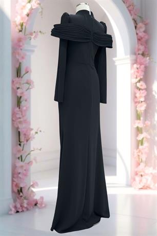 Dila Tesettür Abiye Siyah