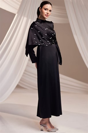 Dilara Tesettür Abiye Siyah