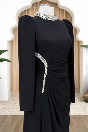 Dilem Tesettür Abiye Siyah