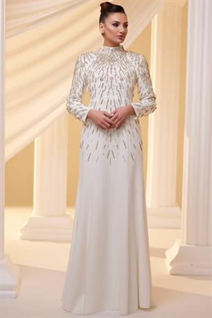 Dimitri Tesettür Abiye Beyaz