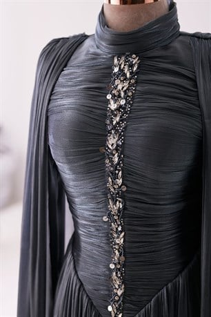 Dior Tesettür Abiye Antrasit