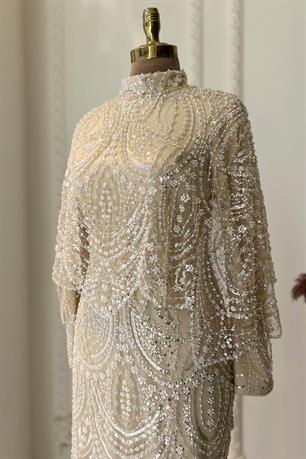 Diva Tesettür Abiye Bej