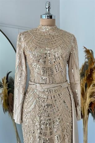 Diva Tesettür Abiye Gold