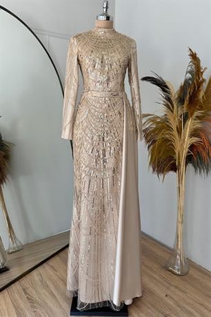 Diva Tesettür Abiye Gold