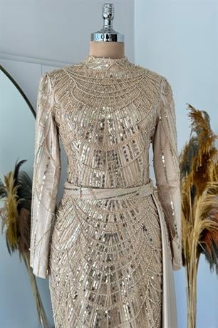 Diva Tesettür Abiye Gold