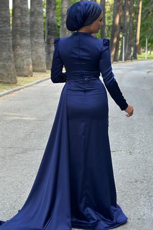 Diva Tesettür Abiye Lacivert