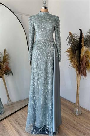 Diva Tesettür Abiye Mint