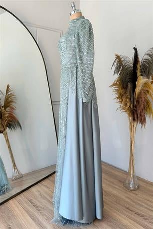 Diva Tesettür Abiye Mint