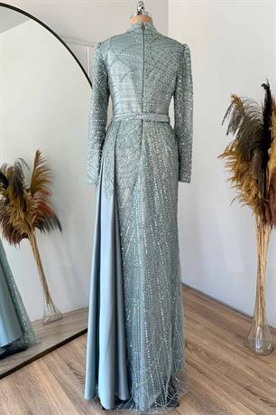 Diva Tesettür Abiye Mint