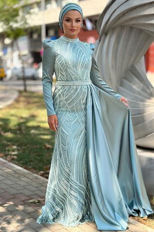 Diva Tesettür Abiye Mint