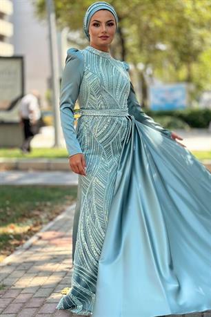 Diva Tesettür Abiye Mint