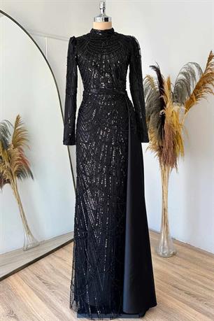 Diva Tesettür Abiye Siyah