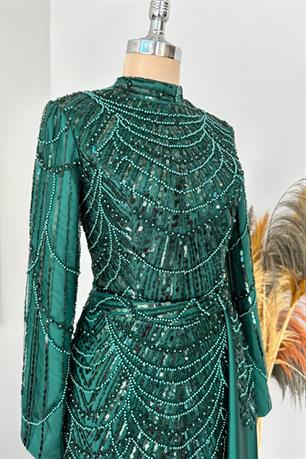 Diva Tesettür Abiye Zümrüt