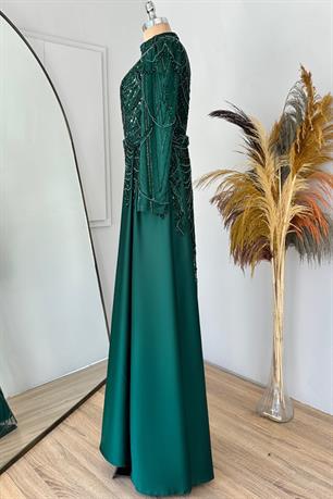 Diva Tesettür Abiye Zümrüt