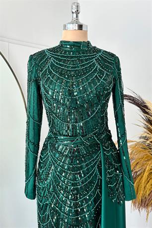 Diva Tesettür Abiye Zümrüt