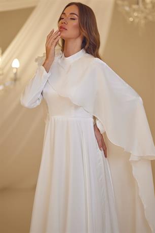 Duru Tesettür Abiye Beyaz