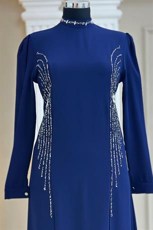 Duru Tesettür Abiye Lacivert