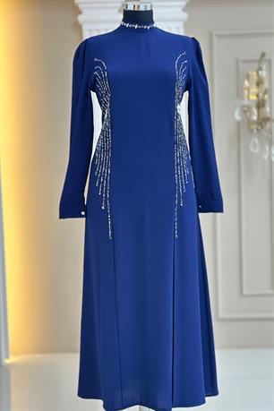 Duru Tesettür Abiye Lacivert