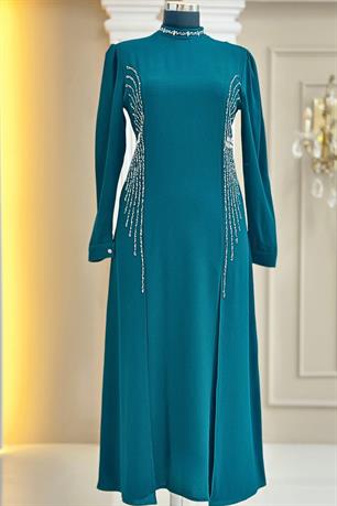 Duru Tesettür Abiye Petrol