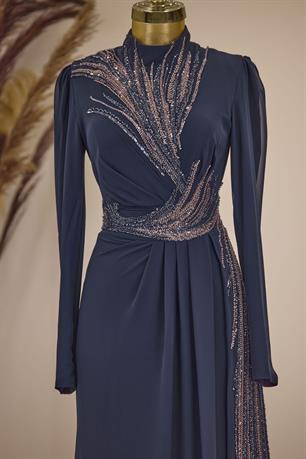 Ebru Tesettür Tulum Lacivert