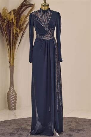 Ebru Tesettür Tulum Lacivert