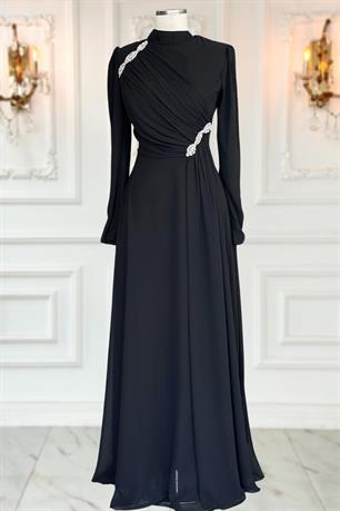 Eflin Tesettür Abiye Siyah