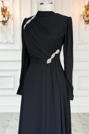 Eflin Tesettür Abiye Siyah