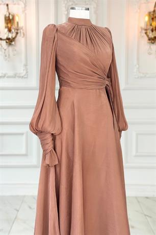 Efruz Tesettür Abiye Kahve