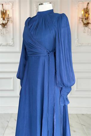 Efruz Tesettür Abiye Lacivert