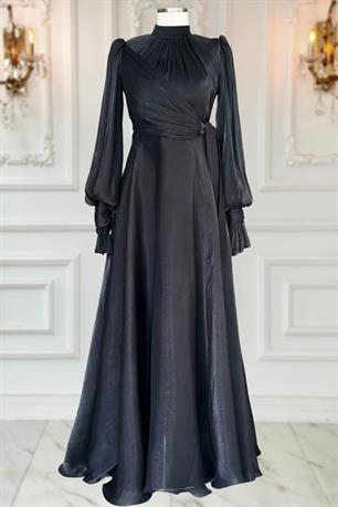 Efruz Tesettür Abiye Siyah