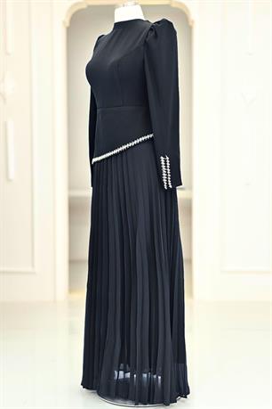 Efsun Tesettür Abiye Siyah