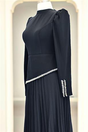 Efsun Tesettür Abiye Siyah