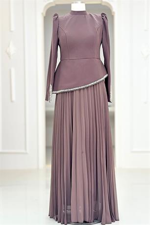 Efsun Tesettür Abiye Vizon