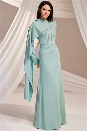 Elara Tesettür Abiye Mint