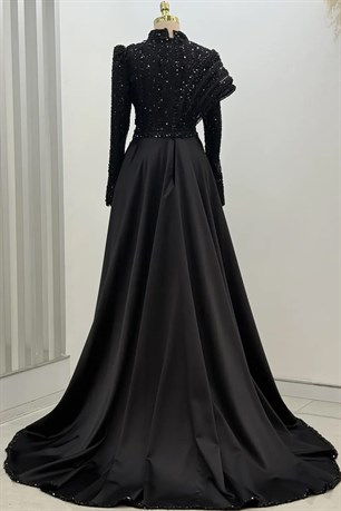 Elegance Tesettür Abiye Siyah