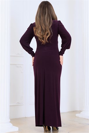 Eleni Tesettür Abiye Mürdüm