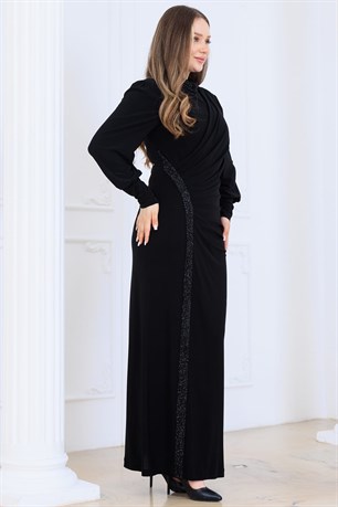 Eleni Tesettür Abiye Siyah