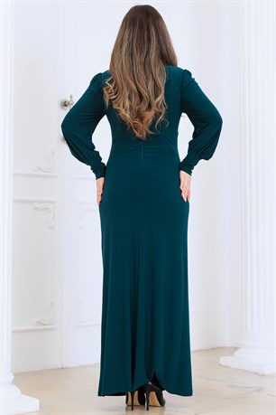 Eleni Tesettür Abiye Zümrüt